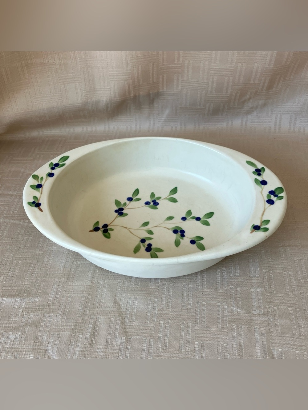 Emerson Creek Pottery 12" Casserole Dish Baker Blueberry Serving Hand Painted